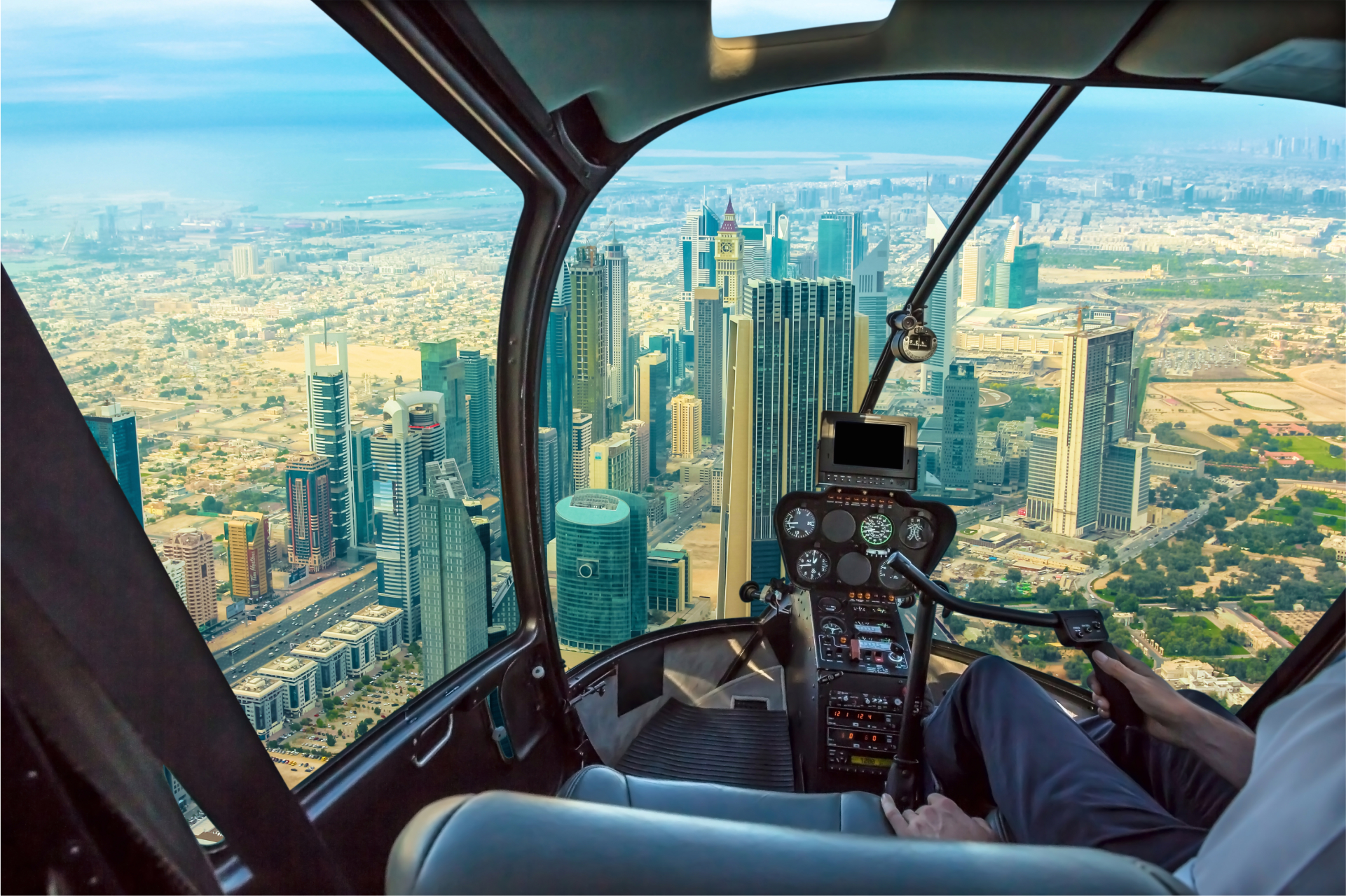 Helicopter view of Dubai